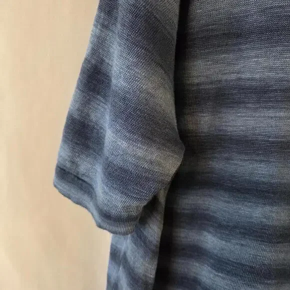 Bugatchi Heather Striped‎ Short Sleeved Johnny Sweater - XXL - Picture 7 of 8